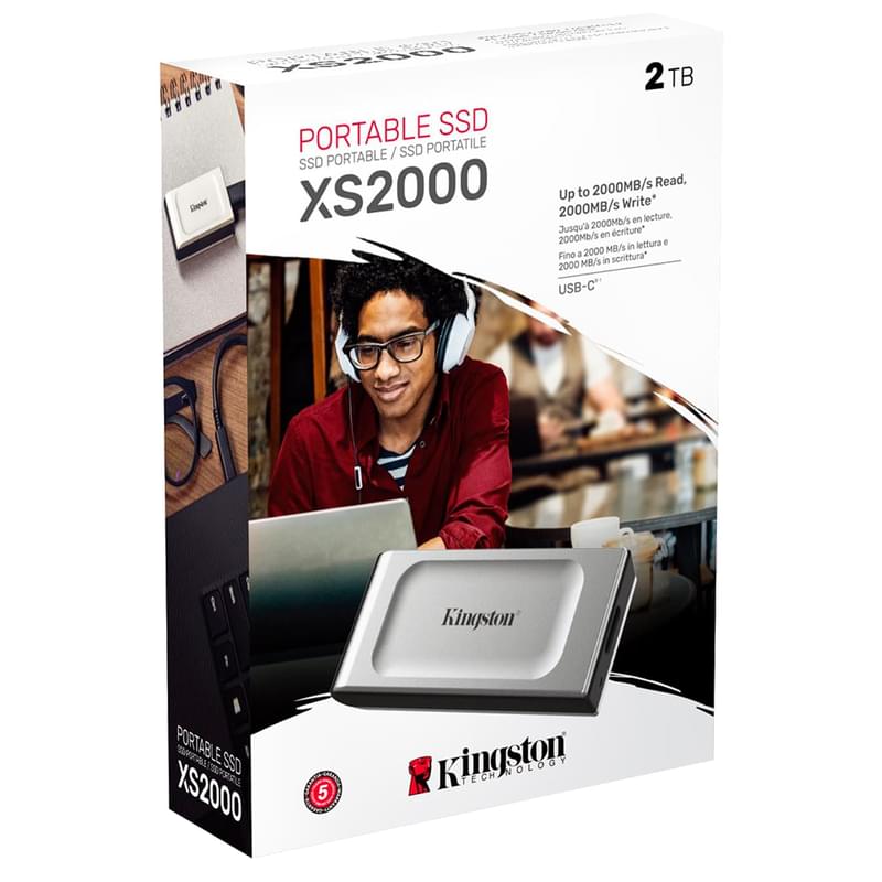 Внешний SSD M.2 2TB Kingston XS2000, USB 3.2 (SXS2000/2000G) - фото #3, Technodom.kz