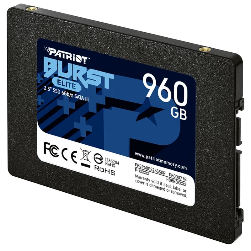 Ішкі SSD 2.5" 7мм 960GB Patriot BURST ELITE SATA-III 3D QLC (PBE960GS25SSDR) - фото #2, Technodom.kz