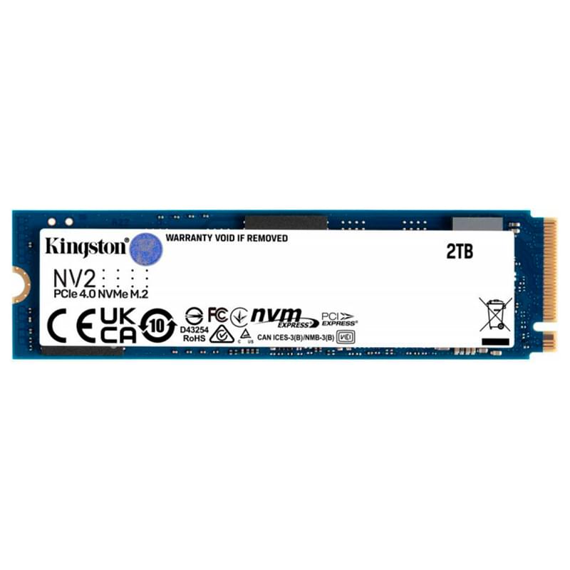Внутренний SSD M.2 2280 2TB Kingston NV2 PCIe 4.0 x4 NVMe 3D TLC (SNV2S/2000G) - фото #0, Technodom.kz