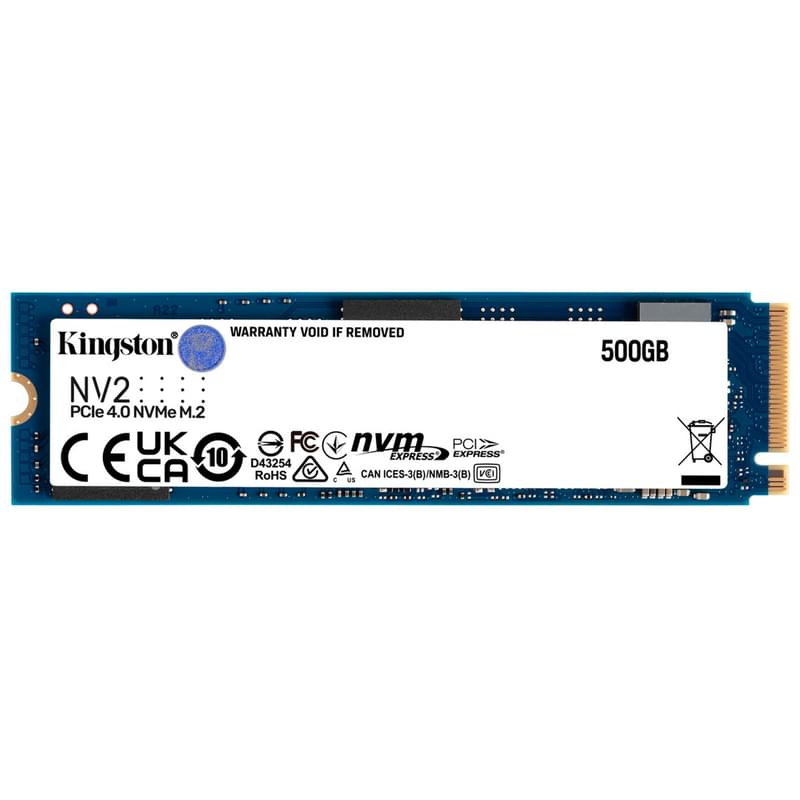 Ішкі SSD M.2 2280 500G Kingston NV2 PCIe 4.0 x4 NVMe 3D TLC (SNV2S/500G) - фото #0, Technodom.kz