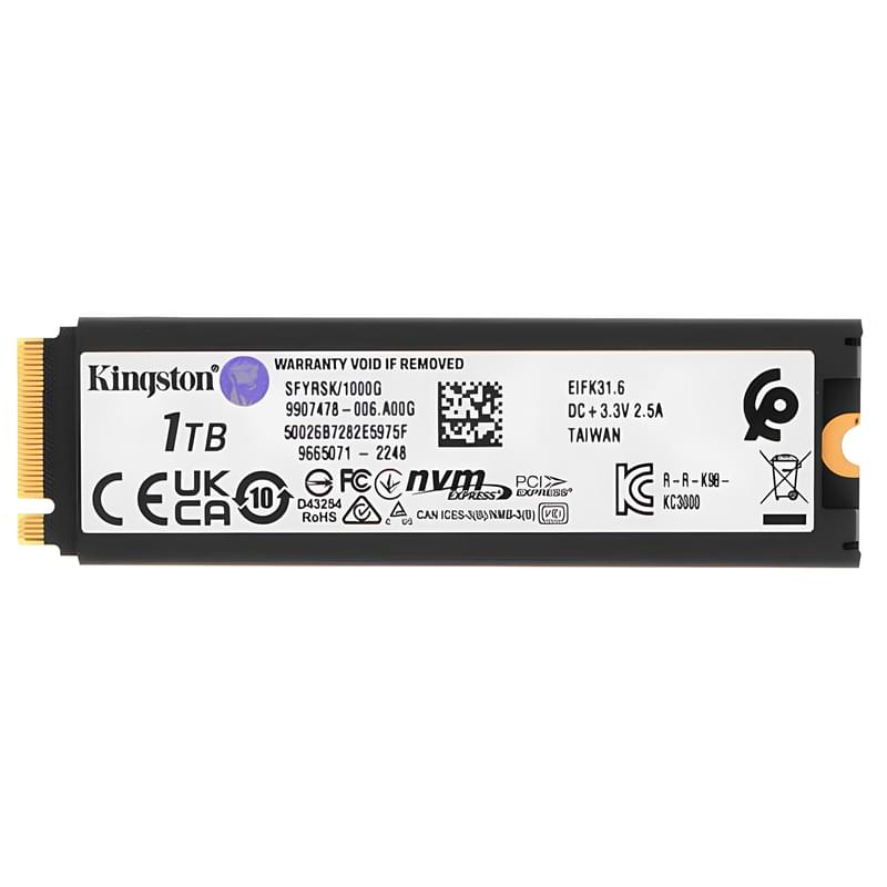 Внутренний SSD M.2 2280 1TB Kingston FURY Renegade PCIe 4.0 x4 NVMe 3D TLC [SFYRSK/1000G] - фото #2, Technodom.kz