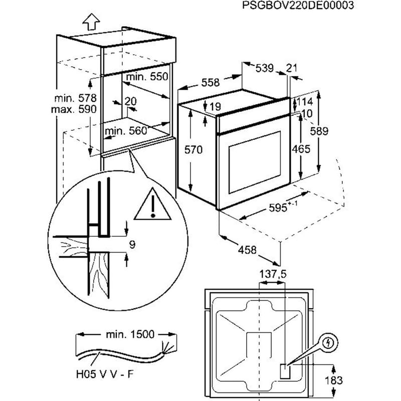 Встраиваемая духовка Electrolux EOF3H50BK - фото #5, Technodom.kz