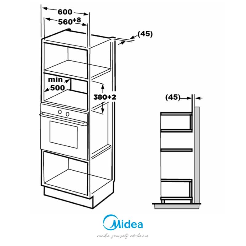 Встраиваемая микроволновая печь Midea AG925BV1-BL - фото #4, Technodom.kz