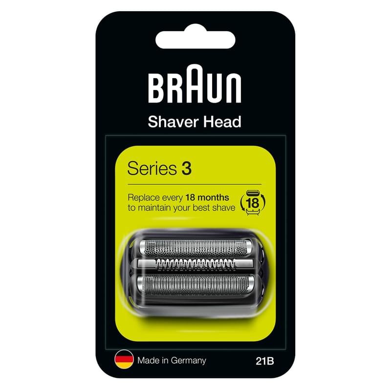 Сетка и режущий блок Braun 21B для электробритв Braun Series 3, чёрный - фото #0, Technodom.kz