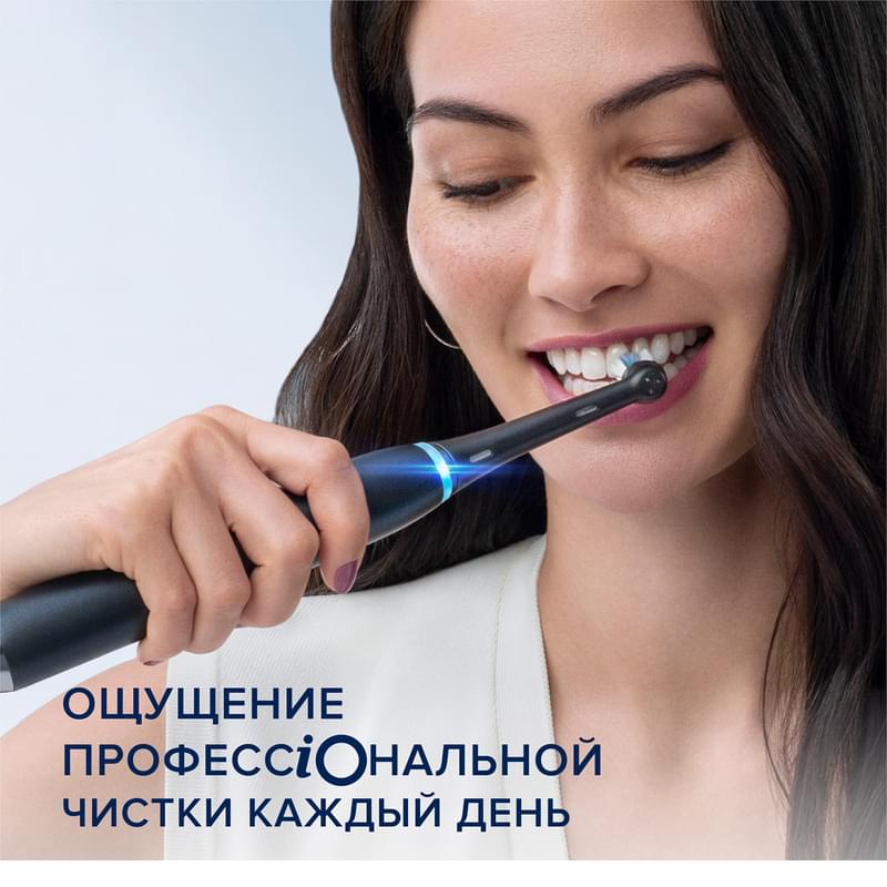 Электрическая зубная щётка Oral-B iO Series 8 Black Onyx, с инновационной магнитной технологией, цветной дисплей, премиальный дорожный футляр, Чёрная - фото #16, Technodom.kz