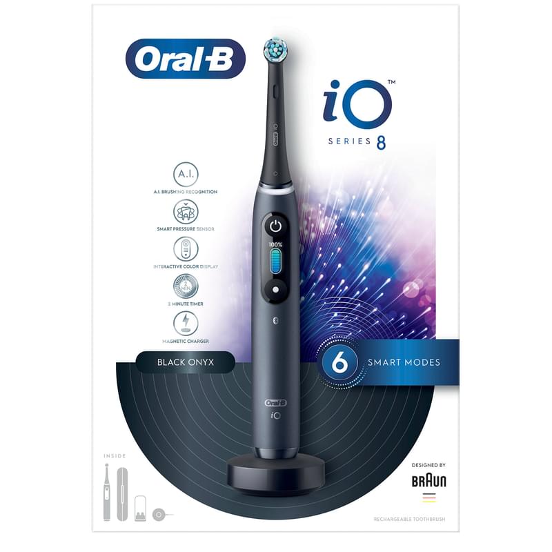 Oral-B iO Series 8 тіс щеткасы Black Onyx - фото #2, Technodom.kz