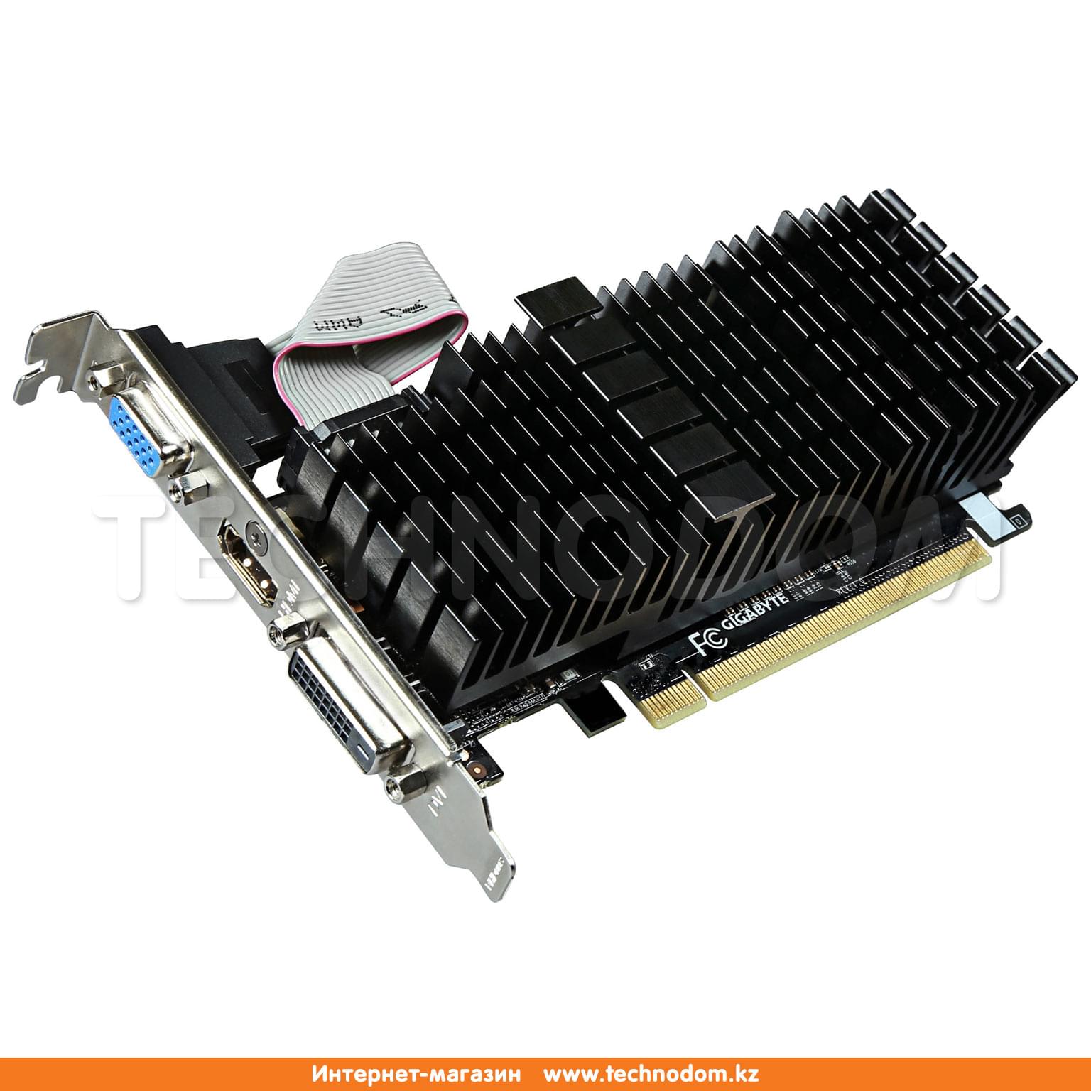 Видеокарта Gigabyte Nvidia GeForce GT 710 1Gb (VGA+DVI+HDMI)(GV-N710SL-1GL)  - купить по лучшей цене в Алматы | интернет-магазин Технодом