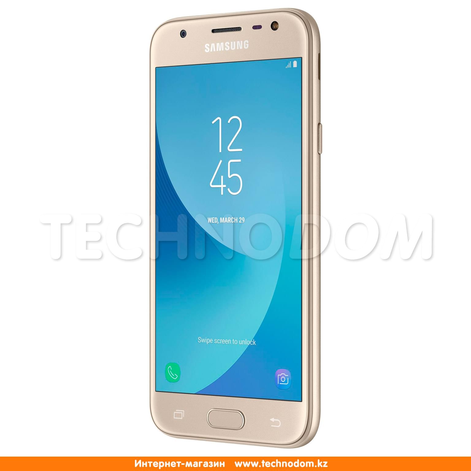 Смартфон Samsung Galaxy J3 2017 16GB Gold - купить по лучшей цене в Алматы  | интернет-магазин Технодом