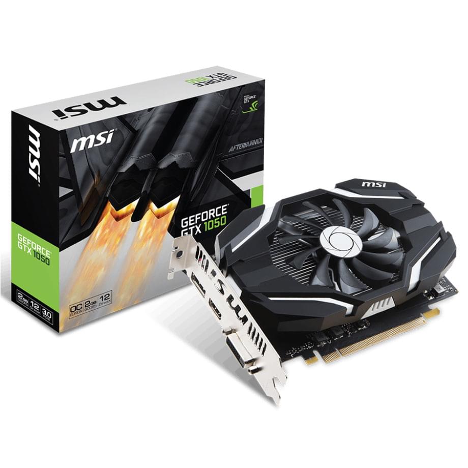 Видеокарта MSI Nvidia GeForce GTX 1050 2Gb OC, Compact, 2Gb/128bit, GDDR5,  DVI-D, HDMI 2.0, DP 1.4 - купить по лучшей цене в Алматы | интернет-магазин  Технодом