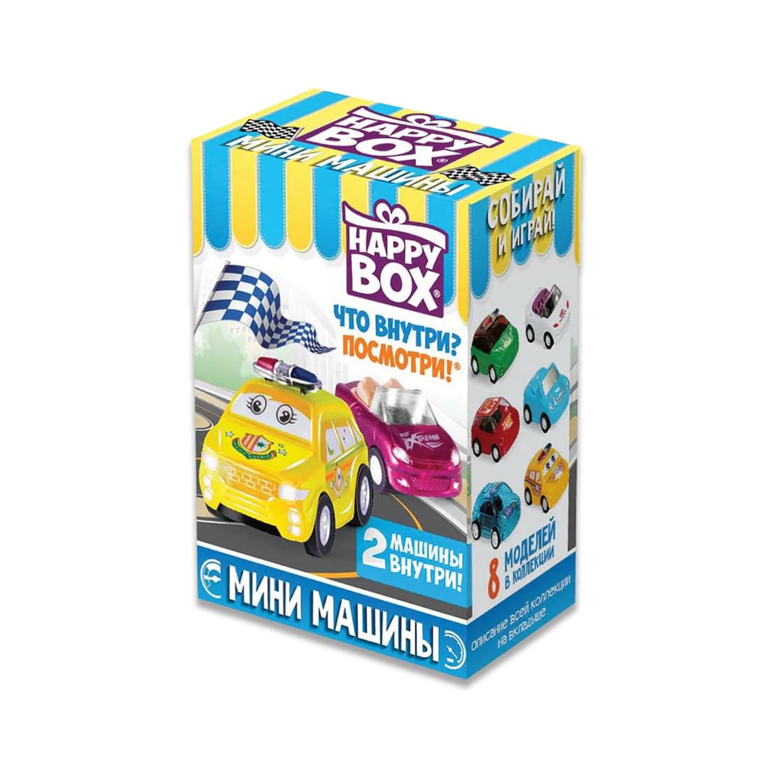 Карамель Happy Box Мини машины с игрушкой 18 г - купить по лучшей цене в  Алматы | интернет-магазин Технодом