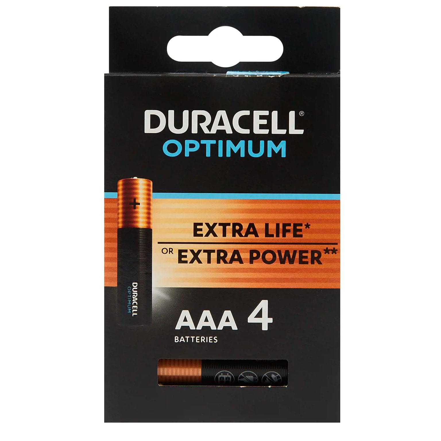 Батарейка AAA 4шт Duracell Optimum (DU0011) - купить по лучшей цене в  Алматы