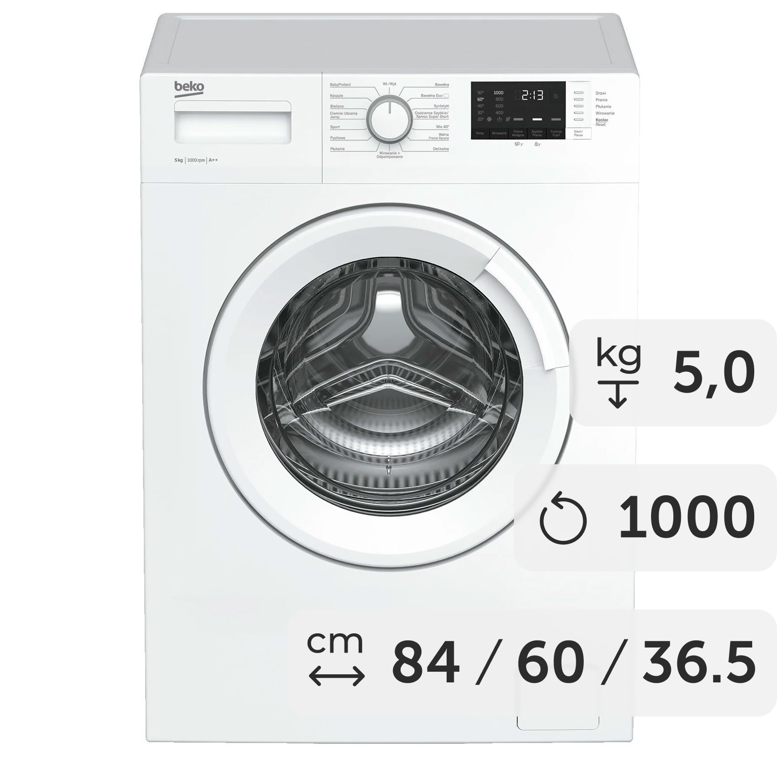 Стиральная машина Beko WRS-5512BWW - купить по лучшей цене в Алматы |  интернет-магазин Технодом